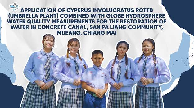 Application of Cyperus involucratus Rottb (Umbrella plant) Combined with GLOBE Hydrosphere Water Quality Measurements for the Restoration of Water in Concrete Canal, San Pa Liang Community, Mueang, Chiang Mai