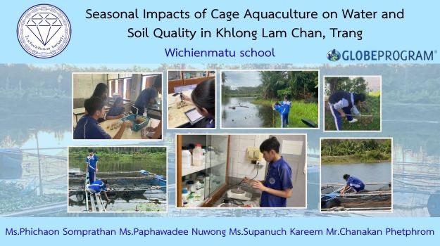 This study examines water and soil quality during the rainy and dry seasons in the Khlong Lam Chan area, Khok Saba Subdistrict,Na Yong District, Trang Province, to investigate the impact of fish farming in cages. Water quality parameters measured included temperature, pH, transparency,dissolved oxygen, electrical conductivity, salinity, water hardness, nitrate, ammonia, and nitrite. Soil quality parameters measured included nitrogen, phosphorus, potassium, electrical conductivity, salinity, pH, temperature, and soil moisture.
