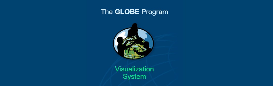 Children around a globe. Text: The GLOBE Program Visualization System