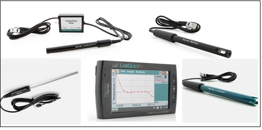 Images of various vernier sensor probes.