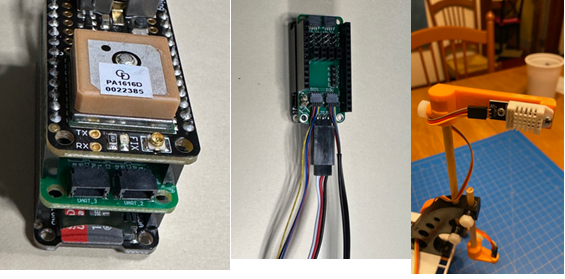 Three images of board and sensors for TerraROVERs.