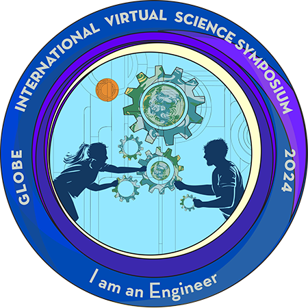 I am an engineer badge, with image of two people working on gears.