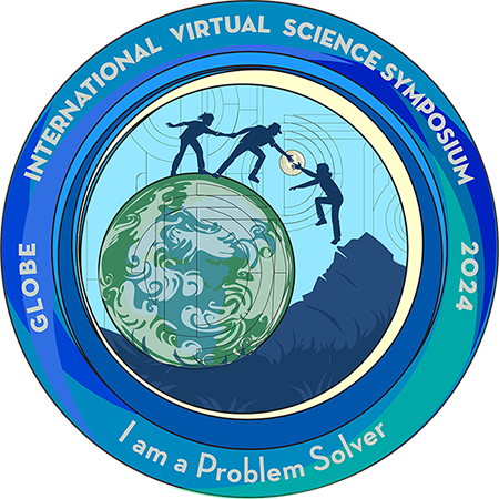 I am a problem solver badge, with image showing two students helping another one to climb.