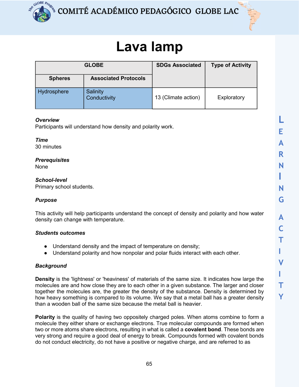 Learning Activities preview for Lava lamp
