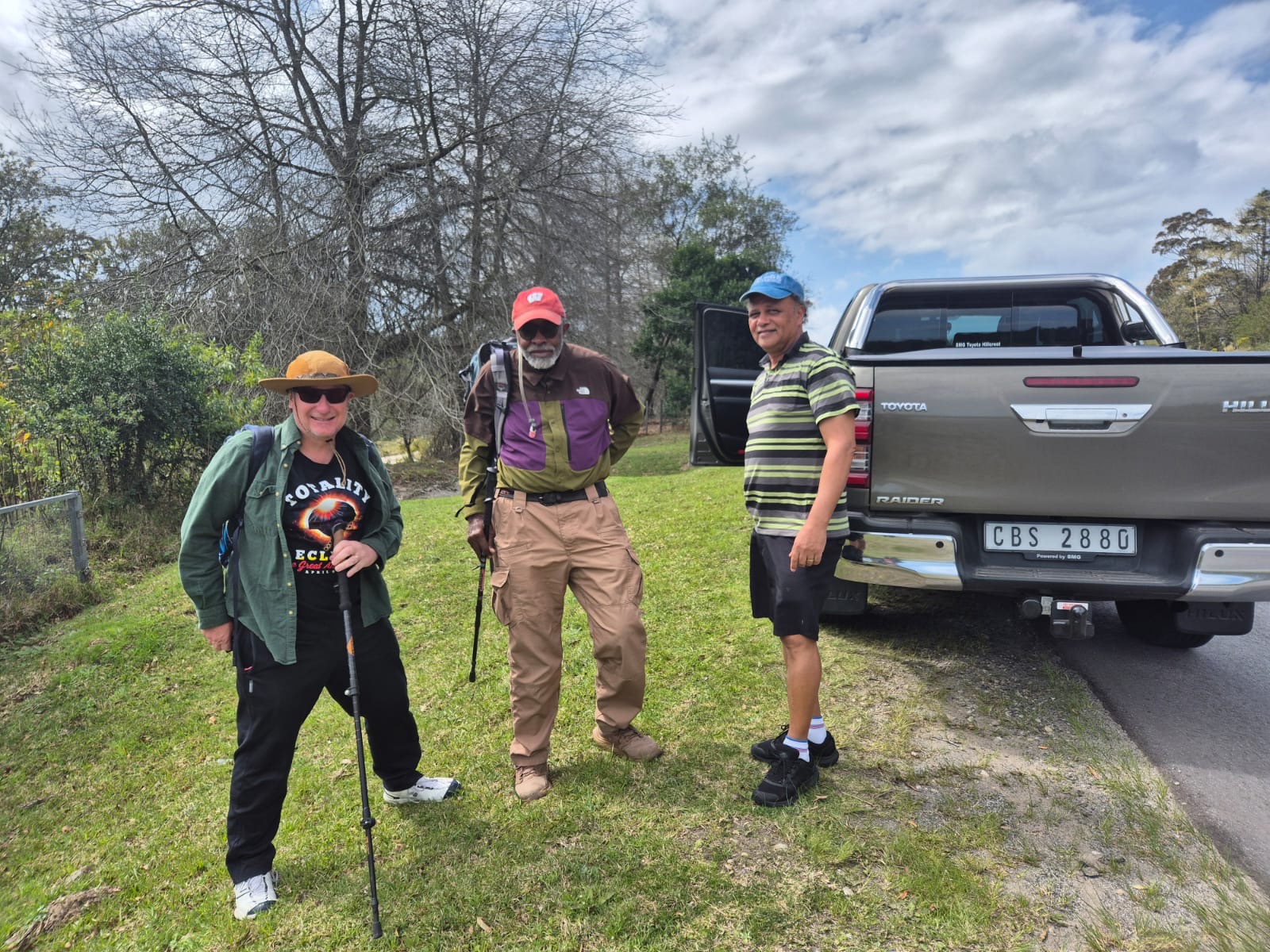 John Ristvey, Dr. John Francis, and Mark Bretteny along the Planetwalk