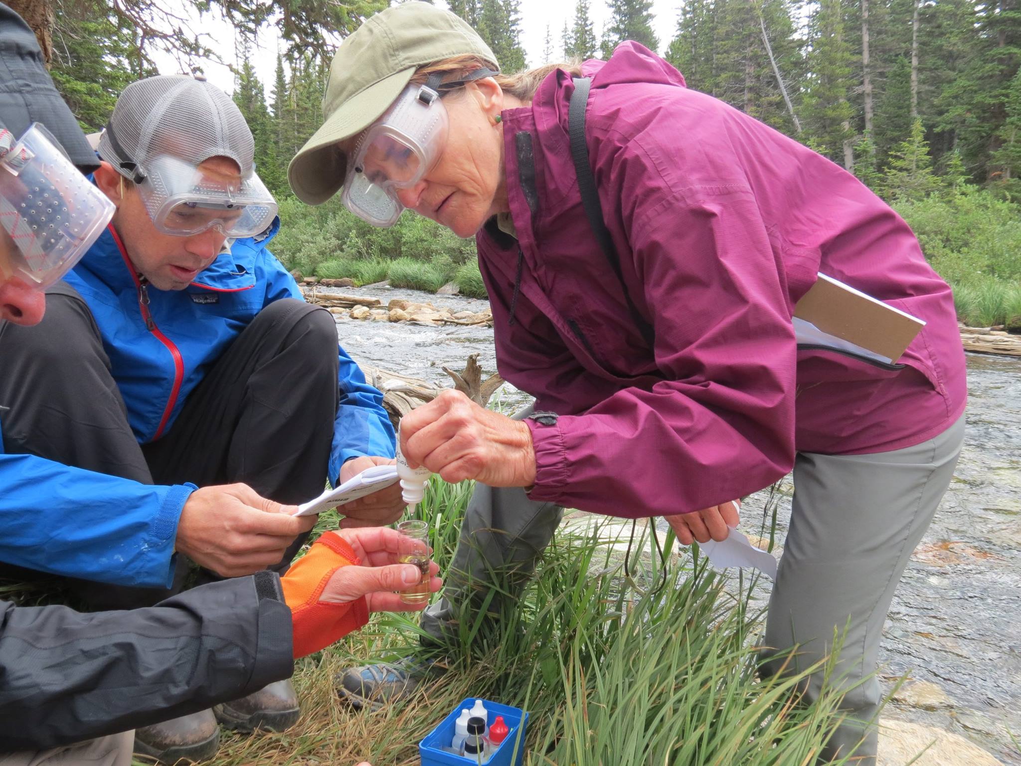 GLOBE community members in the field.