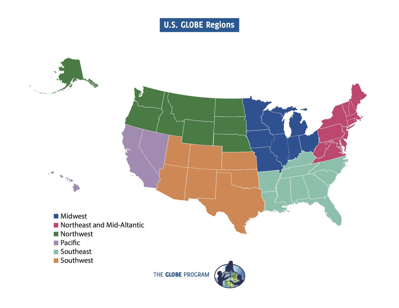 Map of US for 2017 Regional Science Symposia