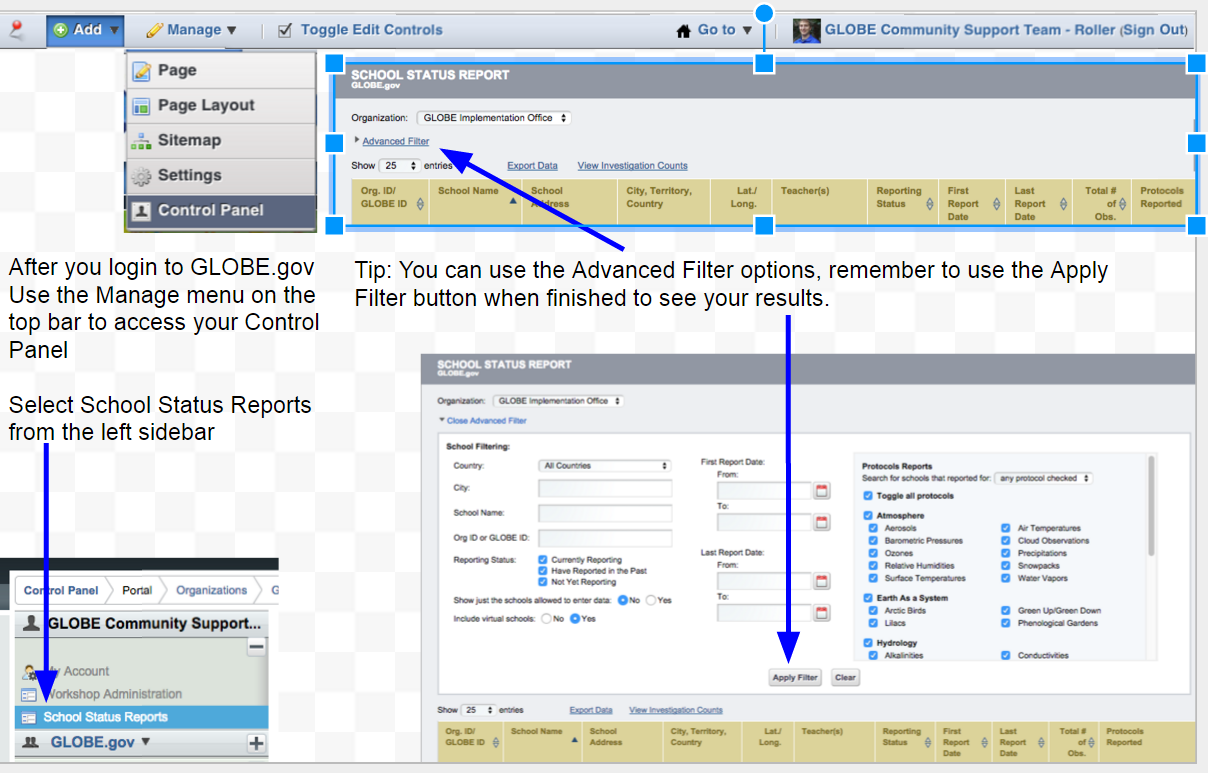 School Status Reporting Tool Infographic