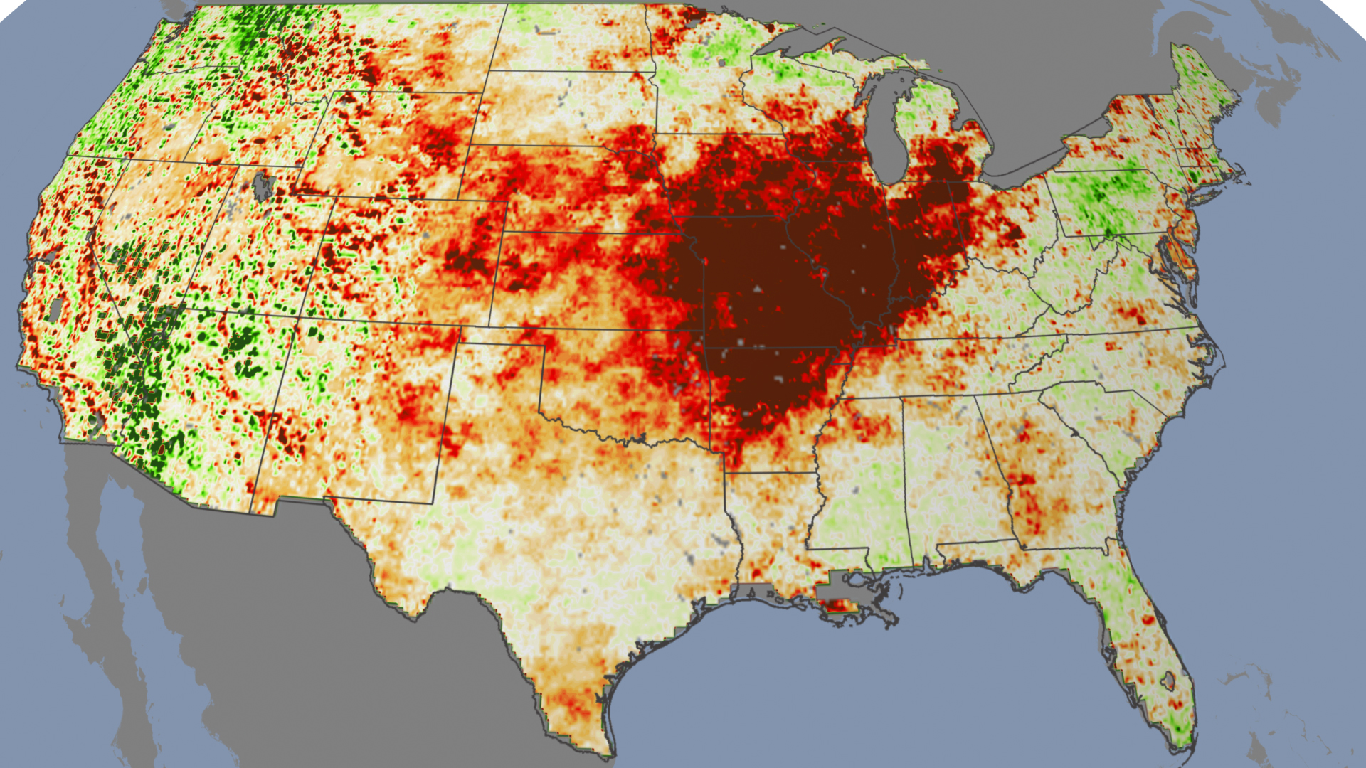 Map of US -- SMAP Data