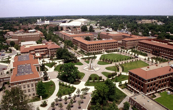 Birdseye view picture of Purdue campus.