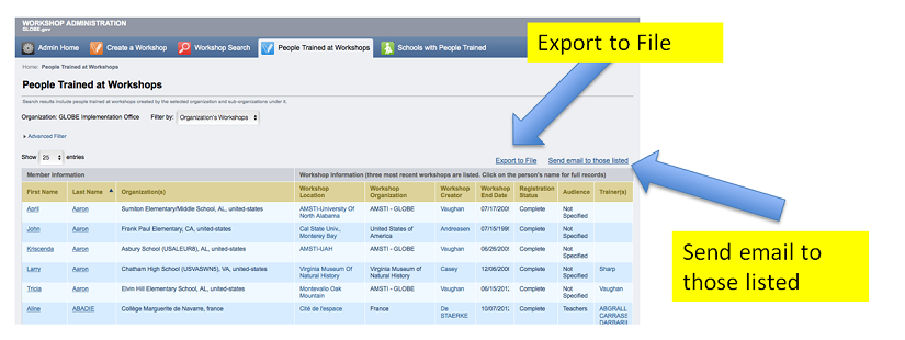 Screen grab of a PowerPoint slide showing a table with information.