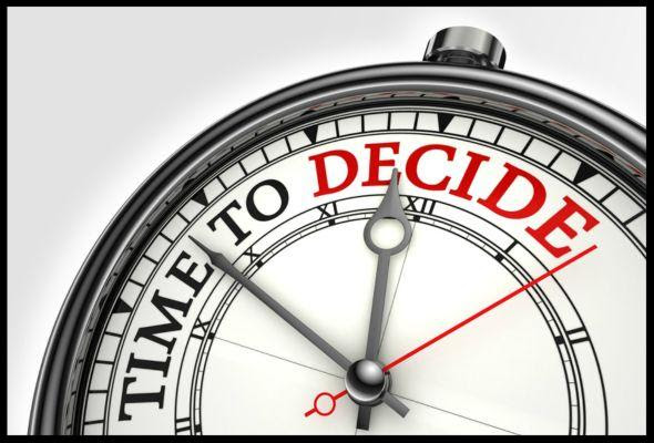 Graphic that says "Time to Decide"