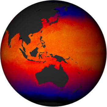 El Nino graphic of the Earth