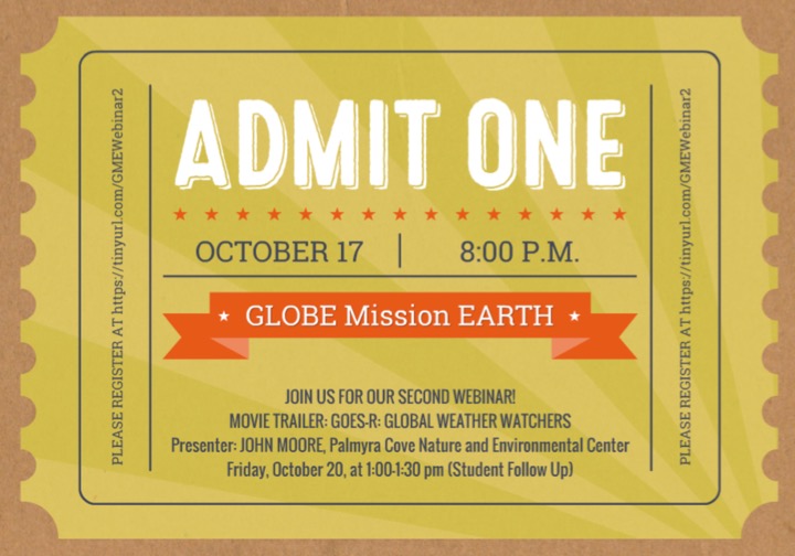GLOBE Mission EARTH webinar ticket