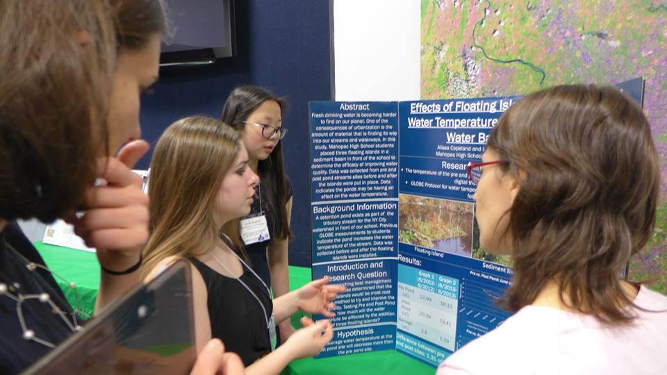 Photo of students at a science fair