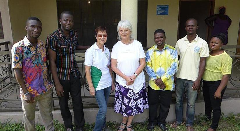 Participants in GLOBE Ghana standing for a group photo.