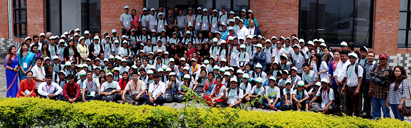 A group photo of students at the National Child Club Conference.