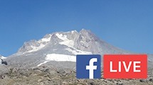 Facebook Live sharable showing a mountain in the background.