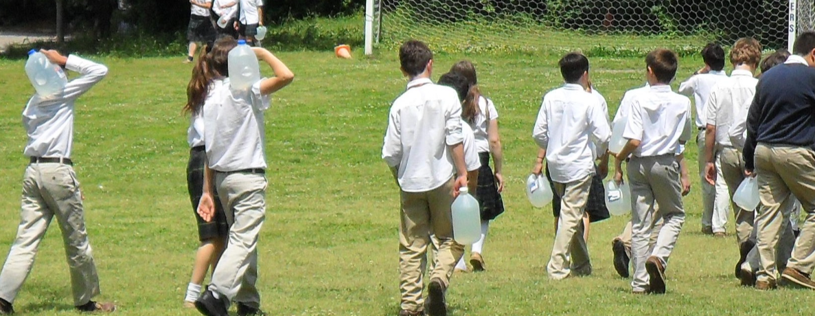 Students at Our Lady of Mount Carmel School