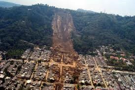 Photo of a landslide