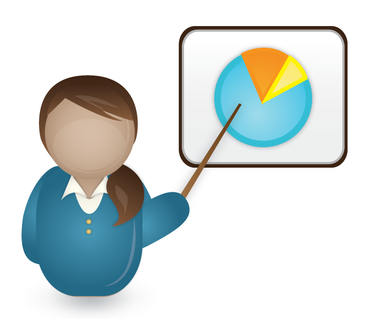 graphic of a webinar presenter