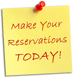 A sign reading, "Make Reservations Today"