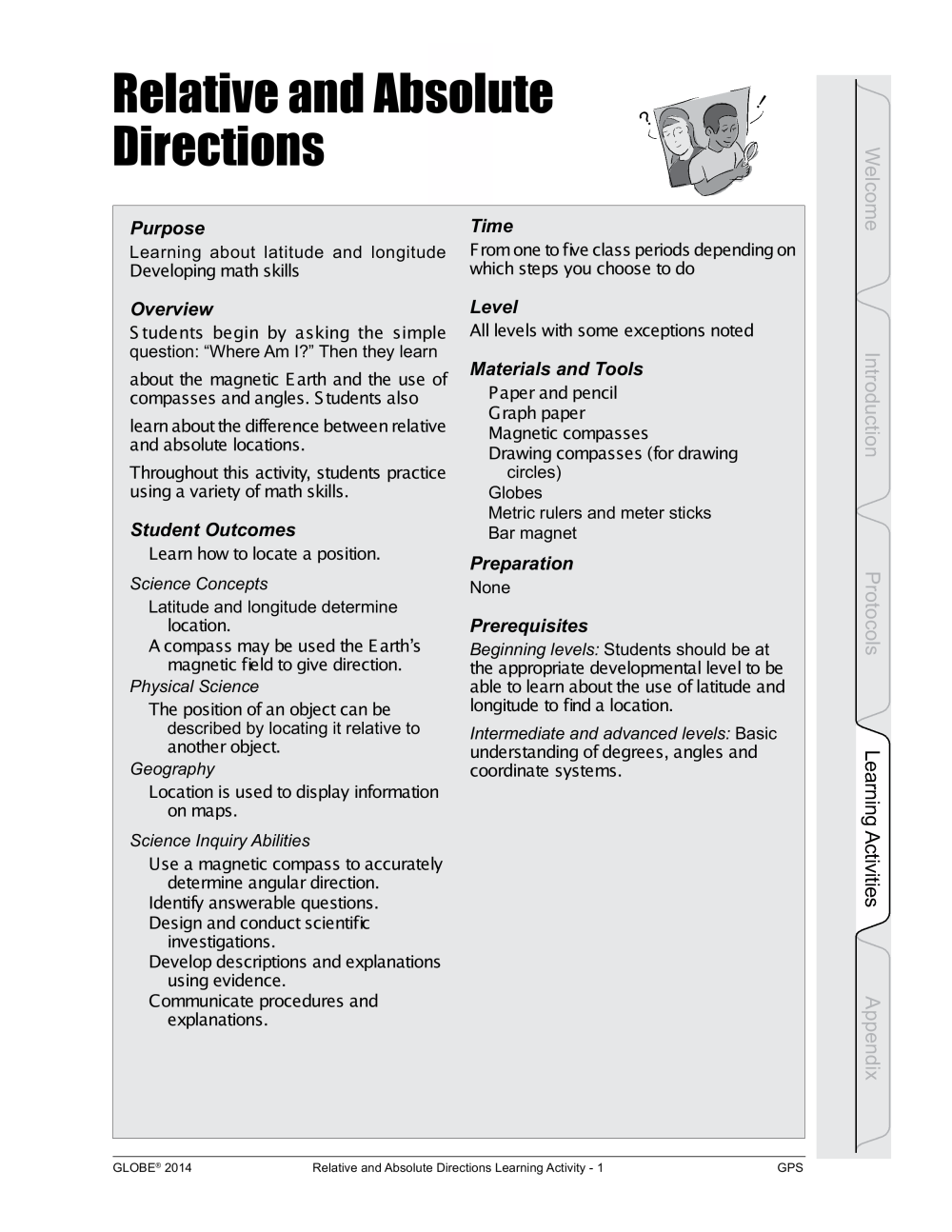 Learning Activities preview for Relative and Absolute Directions