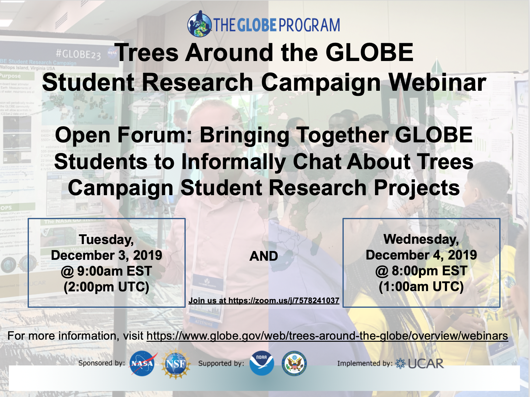 Trees Around the GLOBE 03/04 December webinar shareable