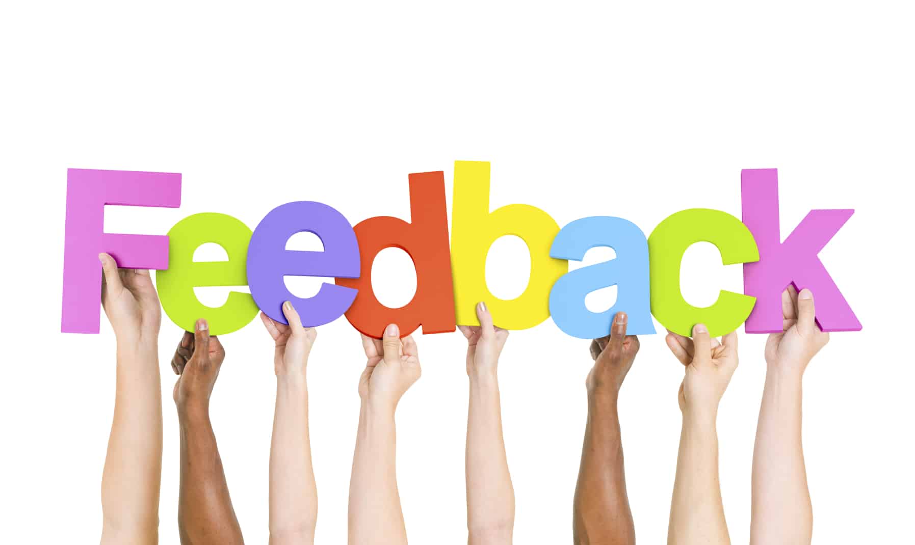 Graphic that reads, "Feedback"