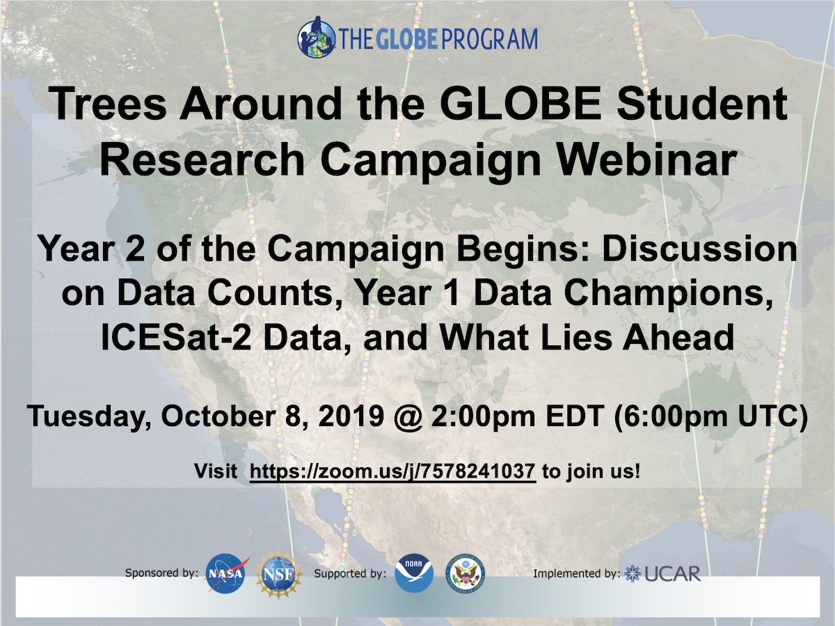 Trees Around the GLOBE 08 October Webinar shareable