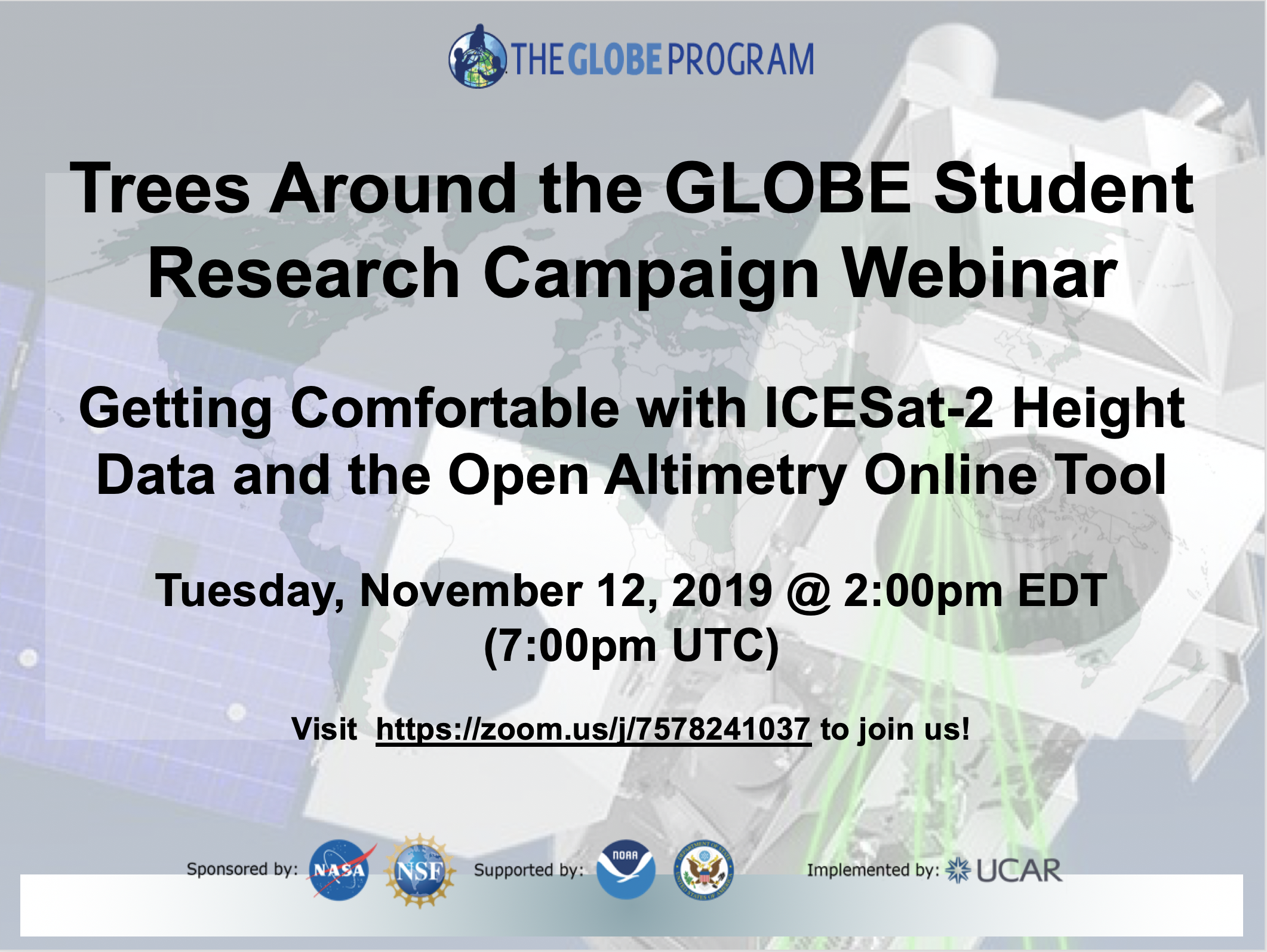 Trees Around the GLOBE 12 November Webinar shareable