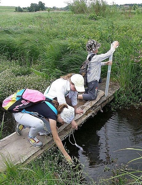 Photo of GLOBE community members in action