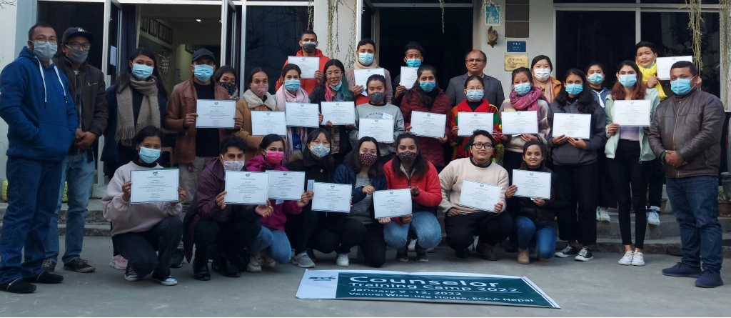 Participants at the 2022 Counselor Training Camp in Nepal