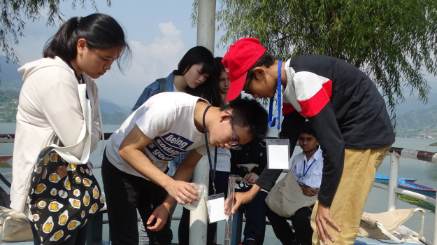 GLOBE community engaged in research during the Lake Pokhara Expedition