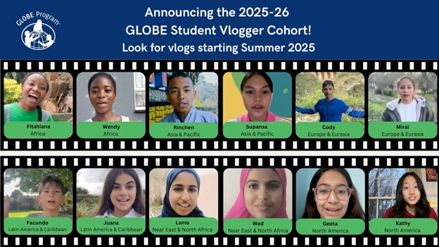 Collage of 2025-26 GLOBE Student Vloggers