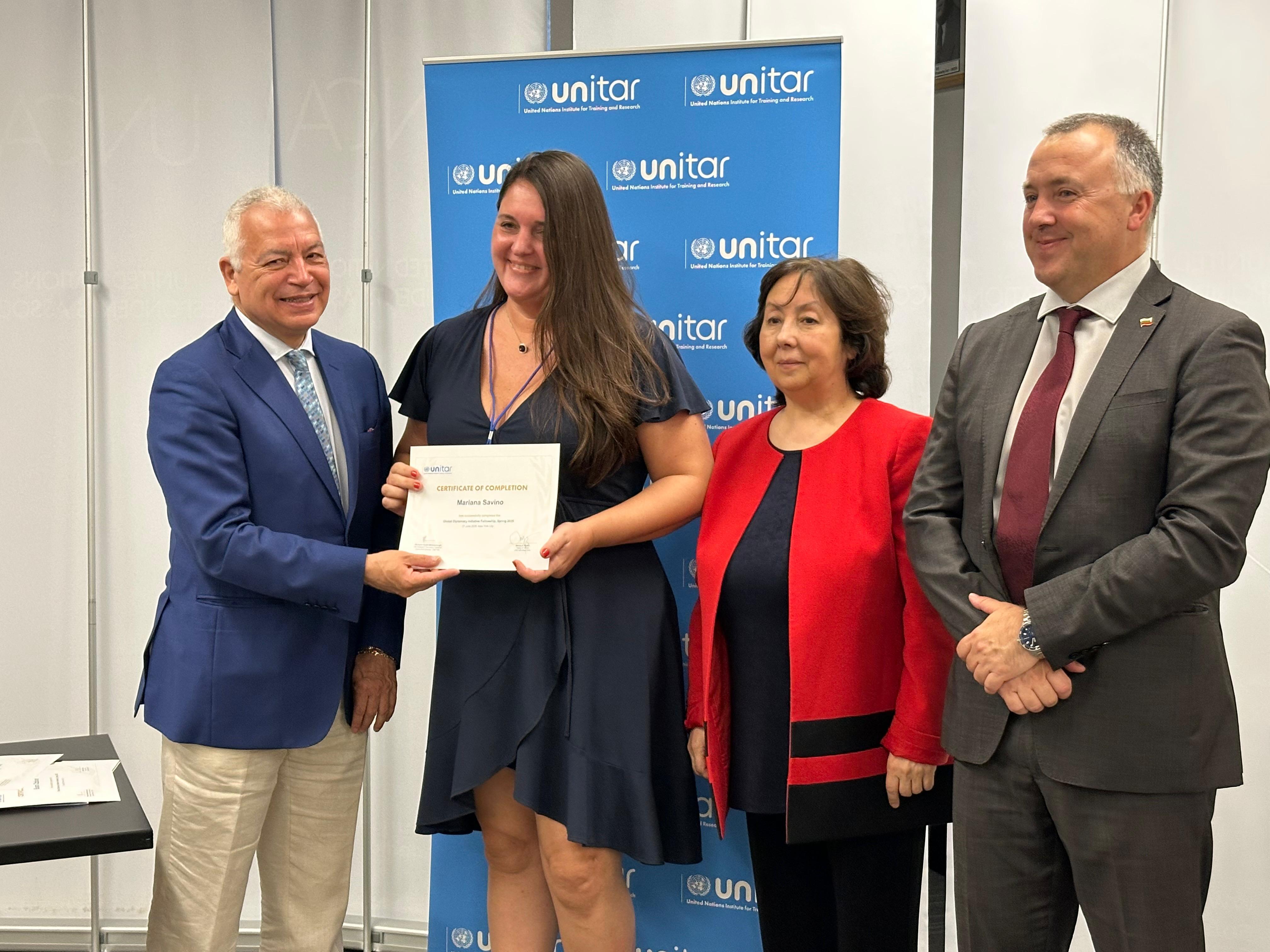 Person accepting award.