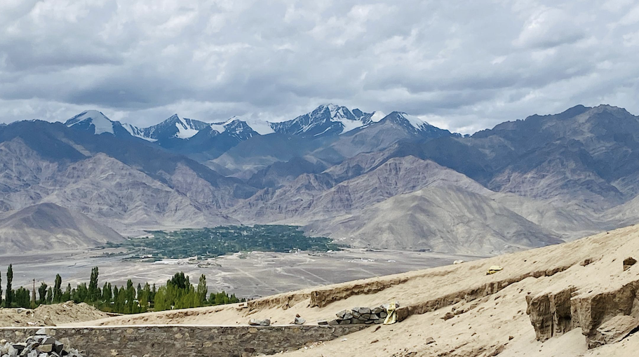 A photo of the Himalayas