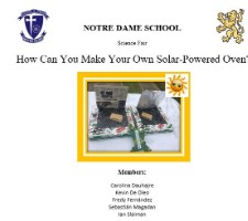 NDS - How Can You Make Your Own Solar Powered Oven