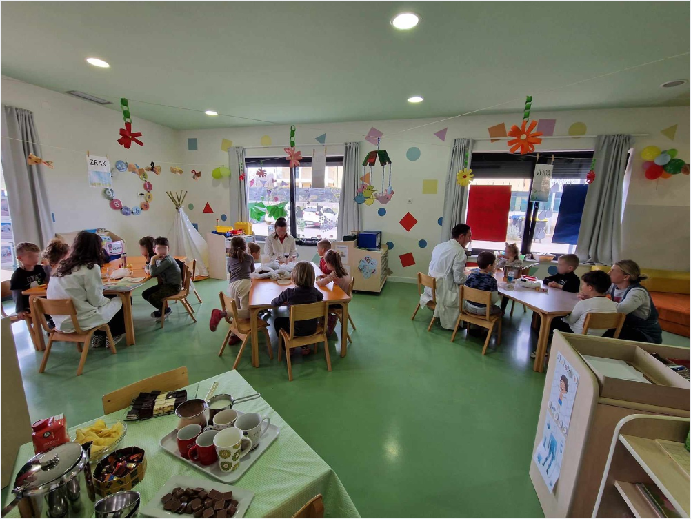 Children in classroom.