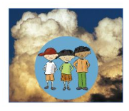Graphic of kids in the clouds
