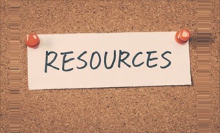 Graphic that reads, "Resources"