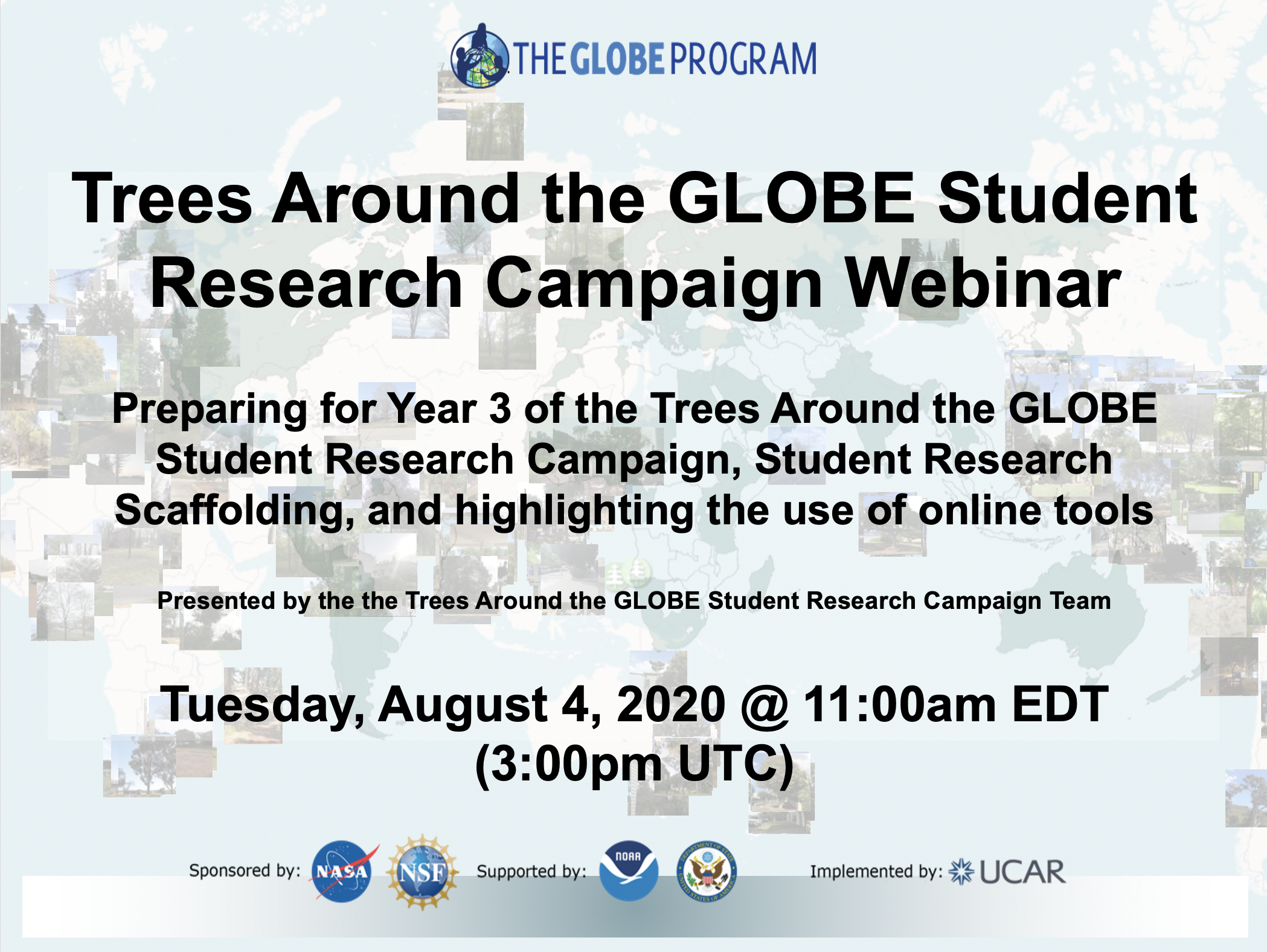 04 August Trees Around the GLOBE webinar shareable