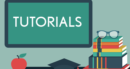 Graphic that reads, "Tutorials"