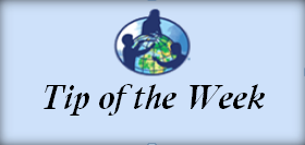 Banner that reads "Tip of the Week"