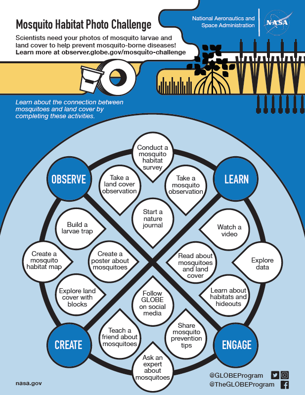 A chart of options for the photo challenge