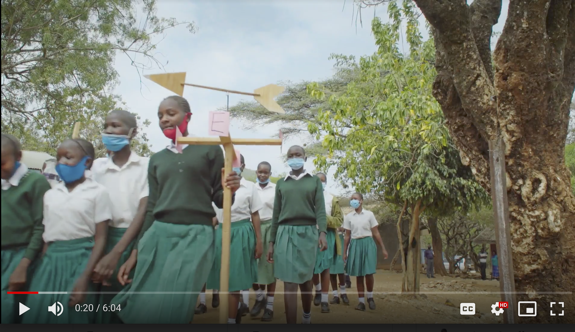 Image taken from Episode 1, Africa; students walking through the street