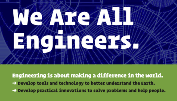 Shareable that reads "We Are All Engineers"