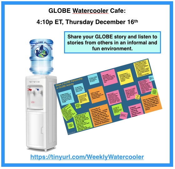 Shareable for Watercooler Cafe, showing a watercooler and a board with sticky notes
