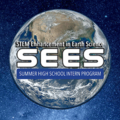 SEES (STEM Enhancement in Earth Science) Logo, which is a graphic of the Earth