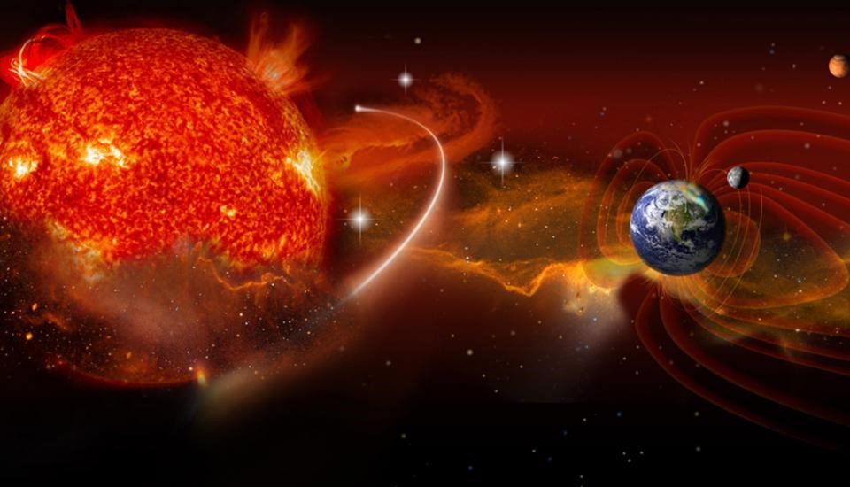 Photo of the Earth and Sun (Credit: NASA HEAT)